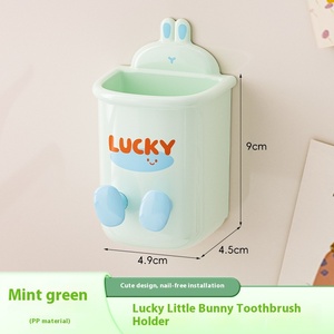 Không có khoan treo tường bàn chải đánh răng điện Nước súc miệng cốc chủ tiêm <span class=keywords><strong>PP</strong></span> hiện đại đa chức năng lưu trữ hộp giá phòng tắm - Product Image 5