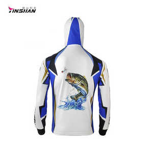 Veste de protection solaire en soie glacée personnalisable avec logo pour compétition d'équipe, respirante, UPF 50, maillot de pêche - Product Image 4