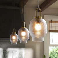 Moderne Gehämmerte Glas-Pendelleuchte, Luxuriöse Goldene Hängelampe für Esszimmer, Kücheninsel, Hotel & Restaurant