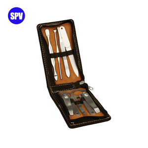 Kit de <span class=keywords><strong>manucure</strong></span> et pédicure professionnel 18 pièces en acier inoxydable avec gravure laser, écologique et idéal pour les voyages - Product Image 3