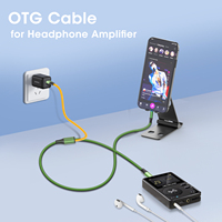 Cable OTG Lightning a USB C para Micrófono y Streaming, Cable Decodificador DAC Digital Compatible con Amplificador de Auriculares para iPhone
