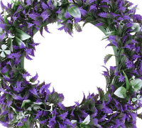 Vente en gros de guirlande suspendue de simulation de plante artificielle, herbe, fleur artificielle pour décoration de jardin intérieur et extérieur
