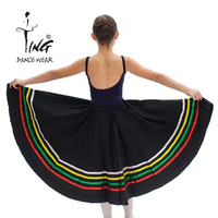 Robe de danse de caractère adulte de qualité empereur longue jupe espagnole demi jupe de pratique pour la performance de flamenco
