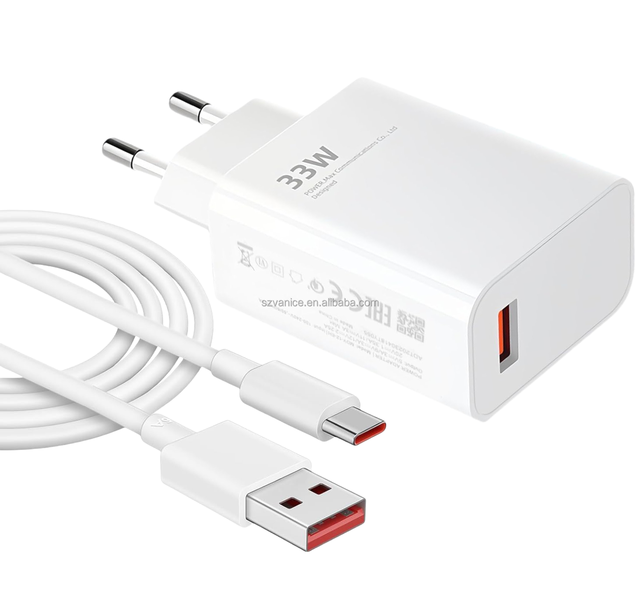 For Xiaomi 33W Fast Charger 33w USB Adapter EU Plug 6A Usb Cable USB Wall Charger