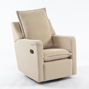 Sillón Reclinable Tapizado, Silla Mecedora Giratoria para Cuarto de Bebé, Sillón Moderno, Silla Mecedora para Sala de Estar, Cómodo Sillón Individual - Product Image 4