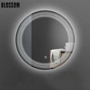 Yuvarlak kısılabilir Defogger banyo <span class=keywords><strong>Funky</strong></span> kozmetik makyaj gümüş ayna ile Led ışık - Product Image 2