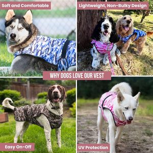Dog Cooling Vest with Soft Microfiber Fabric for Dogs <b>Pet</b> Cooling Vest Heat Relief Dog Lightweight, Adjustable and Comfortable - Product Image 3