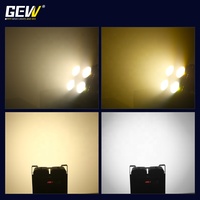 GEVV 4x100W 4 Ojos, Foco LED COB DMX512 Empalmado para Audiencia, Ideal para Espectáculos, Teatro, Estudio y Escenario