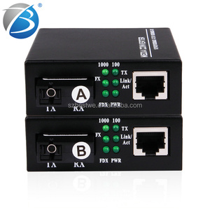 Convertidor de Fibra Óptica Ethernet WDM de 10/100/1000, Convertidor de Medios Gigabit Ethernet - Product Image 1