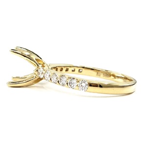 Vente en gros de bijoux fins fabriqués sur mesure par l'usine d'origine, bagues de fiançailles en or jaune massif 18 carats avec diamants véritables taille brillant pour femmes - Product Image 2