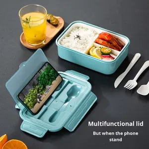 BPA กล่องอาหารกลางวันสำหรับเด็กผู้ใหญ่1400มล. ภาชนะอาหารกลางวันพร้อมภาชนะบรรจุไมโครเวฟกันรั่ว - Product Image 5