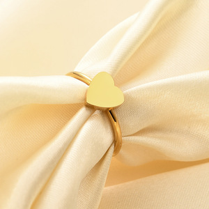 Thời trang đơn giản thép không gỉ tình yêu vòng các cặp vợ chồng tim signet tùy chỉnh thép không gỉ LỜI HỨA Vòng - Product Image 3