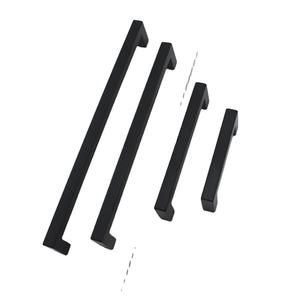 Tirador cuadrado de acero inoxidable para muebles de cocina, tirador cuadrado negro mate para muebles, oferta de <span class=keywords><strong>Amazon</strong></span> - Product Image 1