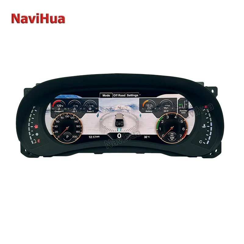 Navihua12.3インチIPSHDスクリーンHudLinuxシステムLCDデジタルインストルメントスピードメータークラスターダッシュボードディスプレイジープラングラー用