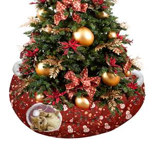 도매 크리스마스 축제 분위기 모던 접이식 편안한 고양이 터널 침대 동굴 애완동물 장난감 고양이 침대 겨울용 - Product Image 5