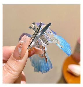 Qianjin Wholesale Lively Butterfly Hair <b>Clip</b> Cute Metal Pearl Duckbill Hairpin for Girls Kids <b>Fairy</b> Style Hair Accessories - Product Image 4