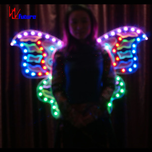Ailes de papillon LED lumineuses pour femmes, <span class=keywords><strong>costume</strong></span> de fée, spectacle de danse sur scène, festival, rave party, cosplay, carnaval - Product Image 3