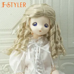 FSTYLER 인형 머리 꼬기 짧은 합성 모헤어 합성 가발 액세서리 인형 가발 도매 대량 판매 BJD 1/4 1/3 1/6