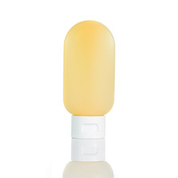 Botellas de Loción Ovaladas de PE Reciclado, Recargables, con Tapa Abatible, para Cosméticos de Viaje, Color Personalizado, Logotipo Personalizado, Jabón Líquido, Gel de Ducha