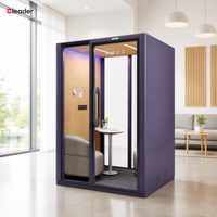 Station de travail préfabriquée, mobilier modulaire, studio portable, cabine d'isolation pour enregistrement, pod insonorisé pour réunion