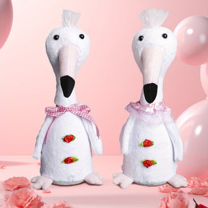 Lindo Peluche <span class=keywords><strong>de</strong></span> Flamenco Frito, <span class=keywords><strong>de</strong></span> Fibra <span class=keywords><strong>de</strong></span> Poliéster, Regalo <span class=keywords><strong>para</strong></span> Parejas, Decoración <span class=keywords><strong>para</strong></span> el Hogar con Lazo y Luz, <span class=keywords><strong>para</strong></span> Navidad y San Valentín - Product Image 1