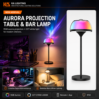 Lampe de table projecteur Aurora, lumière de nuit intelligente RGB, synchronisation musicale, CCT réglable, commande tactile, télécommande, application, pour chambre à coucher, méditation