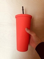 Gobelet à paillettes en plastique en vrac grille d'ananas irisé mat dans des tasses gobelet clouté 24 oz tasse avec logo personnalisé paille