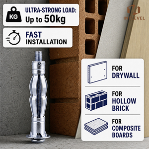 Carbon Steel Hollow Wall Anchors Full Size Plasterboard Anchor Metal Molly Anchors Hollow Wall Fixing Molly <b>Bolt</b> - Product Image 3