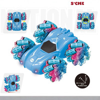 Voiture télécommandée électrique pour enfants 2,4 G, tout-terrain 4x4, avec effets lumineux double face et fonctions de drift