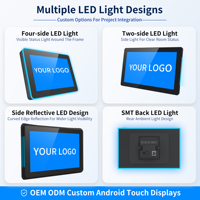 Écran tactile mural PoE OEM 8 pouces avec NFC, Android RK3568, affichage numérique, barre lumineuse LED, tablette LCD interactive pour salle de réunion