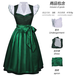 <strong>Women</strong> German Oktoberfest Dirndl Dress Medieval Bavarian <strong>Costume</strong> with Apron <strong>Plus</strong> <strong>Size</strong> <strong>Halloween</strong> Party Dress - Product Image 3