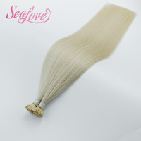 Perruques en cheveux humains naturels, extensions de cheveux à pointe plate, 20 pouces, couleur claire # Extensions de cheveux 1001 k Tips