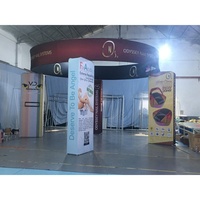 Mur de panneaux en tissu pour salon professionnel |   Stand d'exposition extérieur en polyester avec structure tendue