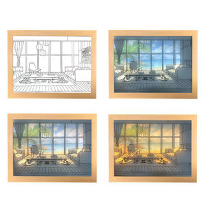 Lámpara Mural Decorativa Creativa para el Hogar, Lámpara LED Recargable, Marco de Fotos con Luz, Lámpara de Mesa con Luz de Dibujo - Product Image 5