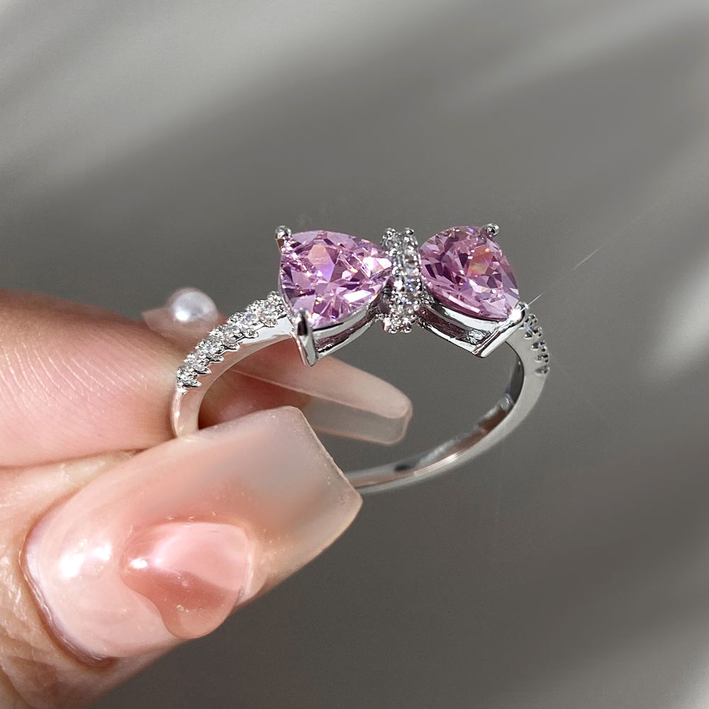 Pink stone rhodium plating R1951