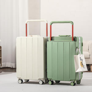 Valise à roulettes 20 pouces en aluminium 2024, nouvelle collection, antichoc, roulettes pivotantes, couleur unie, unisexe, bagage de voyage - Product Image 2