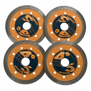 Lame diamantée ultra-fine turbo anti-écaillage 105 115 125 mm pour carrelage et granit, coupe sèche et humide, avec logo imprimé UV - Product Image 1