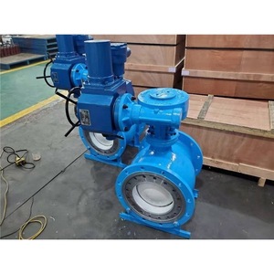 Vanne à boisseau excentrique électrique PQ940H-6C DN300 en acier au carbone, type interrupteur, pour déchargement de charbon pulvérisé - Product Image 2