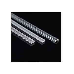 Custom 10-150 Beam Angle Plastic Extrusion Acrylic Optical Clear Transparent Linear Lens For Led Light Diffuser