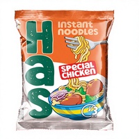 HAS Instant Fried Chicken Noodles Block, Kosher Halal Certified 18% Fat, 3-Minute Quick