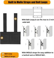 Pochette double pour chargeurs AR, porte-chargeurs double MOLLE à dégagement rapide pour chargeurs standard M4 / M16