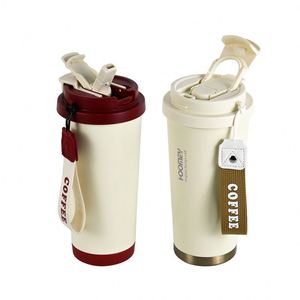 Taza de Viaje Personalizada de Acero Inoxidable Aislada de Doble Uso de 500 ml para Bebidas Frías y Calientes, Taza de Café como Regalo - Product Image 1