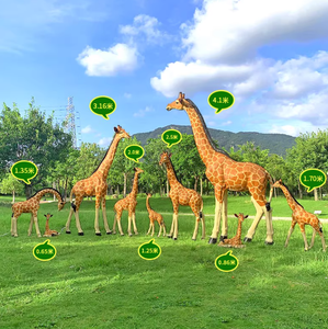 Realistico adulto giraffa FRP scultura, dimensione naturale statua animale per Safari parco Zoo decorazione - Product Image 4