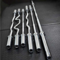 Barre de musculation de haute qualité, barre droite olympique, accessoires de musculation de salle de sport, barre de musculation pour curls, 1,2 m, 2,2 m