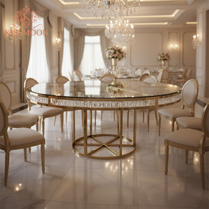 <span class=keywords><strong>Table</strong></span> à <span class=keywords><strong>manger</strong></span> de style moderne <span class=keywords><strong>en</strong></span> <span class=keywords><strong>verre</strong></span> blanc et noir avec cadre <span class=keywords><strong>en</strong></span> acier inoxydable, pour hôtels, banquets, événements, restaurants, meubles de mariage - Product Image 1