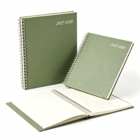 Planificador con espiral, encuadernación en espiral, 80 páginas, cubierta de papel liso, cuaderno personalizado, tamaño compacto, bloc de notas para tomar notas