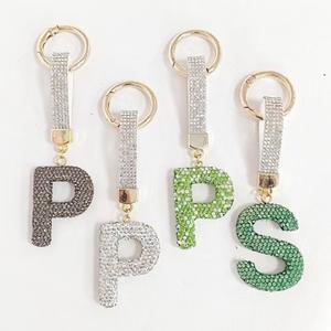 Llavero de Cristal Personalizado con Letra <span class=keywords><strong>J</strong></span>, Hermoso Llavero con Diamantes para Mujer - Product Image 2