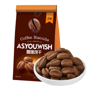 Nouveau produit dans un sac de 105g collations asiatiques biscuits en forme de café Biscuit au café croustillant Mini Biscuits - Product Image 1