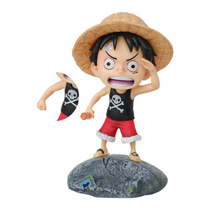 Carino 15cm giapponese uno pezzi figura Anime faccia espressione infanzia Luffy PVC Action <span class=keywords><strong>Figure</strong></span> giocattoli decorazione un pezzo figura - Product Image 3