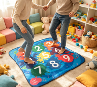 Tapis de danse numérique interactif pour enfants avec chiffres musicaux, tapis de jeu éducatif précoce pour l'apprentissage des rythmes